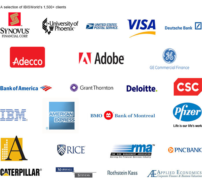 A selection of IBISWorld's clients