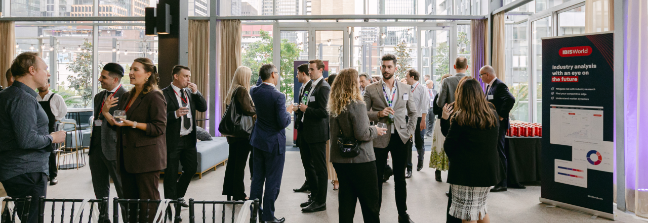 IBISWorld team at a company event