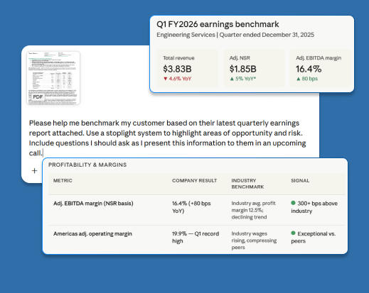 Screen of IBISWorld data inside of Copilot