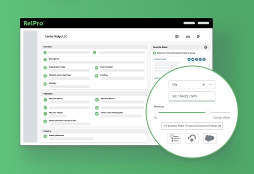 Screen of RelPro integration