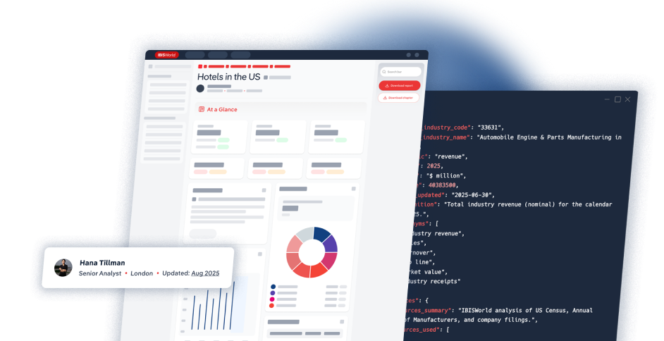 Screen of the IBISWorld Platform
