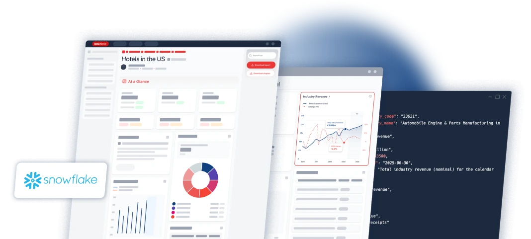 Screen of an IBISWorld Snowflake integration