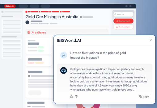 Screen of IBISWorld strategic data