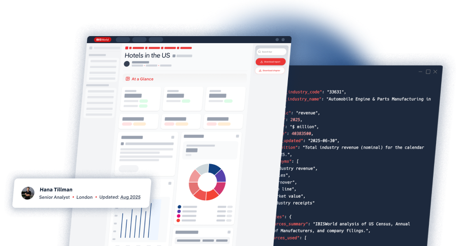 Screen of an IBISWorld Industry Research Report