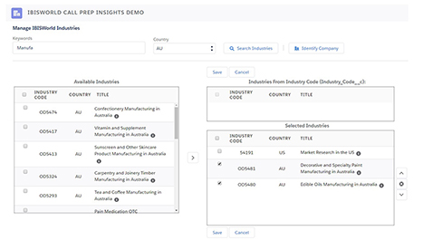 Call Prep Insights for Salesforce by IBISWorld